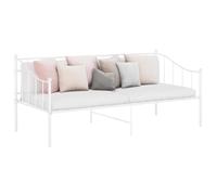 vidaXL Canapé-Lit Métal Blanc 90x200 cm