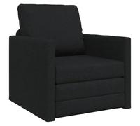 Canapé lit 2 en 1 Noir 74x77x81 cm Tissu Noir G