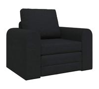 vidaXL Canapé-Lit Noir 98 x 71 x 83 cm Tissu, Canapé-lit rectangulaire Ajustable, siège Polyvalent, Design Compact pour Le Salon, Sofa couchette Flexible