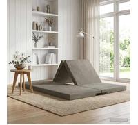 vidaXL Canapé-lit pliable 140 x 67 x 15 cm Gris clair 900275