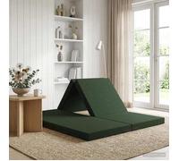 vidaXL Canapé-lit pliable 140 x 67 x 15 cm Vert foncé 900271