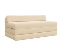 vidaXL Canapé-lit pliable Crème 120 x 60 x 49 cm Tissu