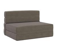 vidaXL Canapé-lit pliable Gris clair 100 x 80 x 60 cm Tissu, Canapé-lit ajustable, canapé rectangulaire convertible, meuble gain de place pour salon, chambre