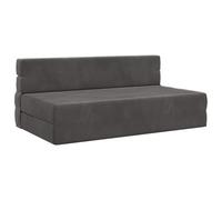 vidaXL Canapé-lit pliable Gris foncé 152 x 86,5 x 60 cm Tissu, Canapé-lit ajustable, canapé rectangulaire convertible, meuble gain de place pour salon, chambre