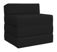 vidaXL Canapé-lit pliable Noir 200 x 70 x 10 cm Tissu