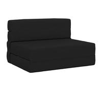 vidaXL Canapé-lit pliable Noir 70 x 80 x 60 cm Tissu, Canapé-lit ajustable, canapé rectangulaire convertible, meuble gain de place pour salon, chambre