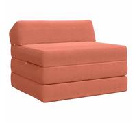 vidaXL Canapé-lit Pliable Rouge Orange 200 x 70 x 10 cm, Chambre, Meuble Convertible, Canapé rectangulaire, Gain de Place, Literie compacte, Matelas en Mousse