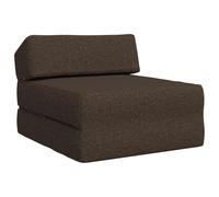 vidaXL Canapé-lit Pliable Taupe 60 x 70 x 41 cm Tissu, Canapé Pliable Compact, Matelas intérieur, Meuble Ajustable, lit Deux-en-Un, Solution Assise Urbaine