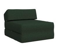 vidaXL Canapé-lit Pliable Vert foncé 60 x 70 x 41 cm Tissu, Canapé Pliable Compact, Matelas intérieur, Meuble Ajustable, lit Deux-en-Un, Solution Assise Urbaine
