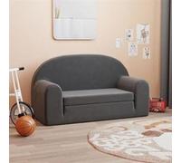 vidaXL Canapé-lit pour Enfants 2 Places, Lit de Jour avec Dossier et Accoudoirs, Lit d'Invité pour Tout-petits Chambre 357024 Gris G