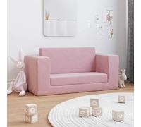 vidaXL Canapé-lit pour enfants 2 places - Rose