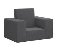 vidaXL Canapé-lit pour enfants Peluche douce Anthracite Mini-canapé