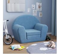 vidaXL Canapé-lit pour enfants 356996 peluche douce bleu