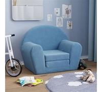 vidaXL Canapé-lit pour enfants bleu peluche douce356996 Bleu G