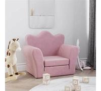 vidaXL Canapé-lit pour enfants rose peluche douce 357057 Rose G