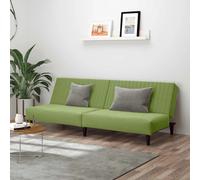 vidaXL Canapé-lit à 2 places vert clair velours