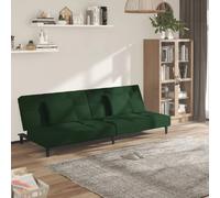 vidaXL Canapé-lit - Vert foncé