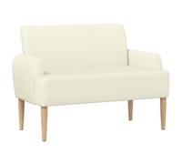 vidaXL Canapé Love Seat avec capitonnage en Boutons Crème,