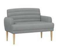 vidaXL Canapé Love Seat avec capitonnage en Boutons Gris Clair Tissu,