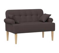 vidaXL Canapé Love Seat avec capitonnage en Boutons Marron foncé Tissu,