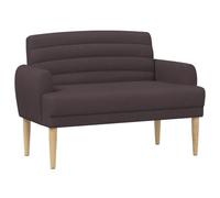 vidaXL Canapé Love Seat avec capitonnage en Boutons Marron foncé Tissu,