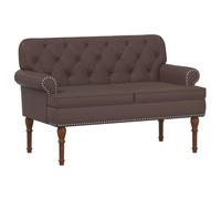 vidaXL Canapé Love Seat avec capitonnage en Boutons Marron Simili Cuir,