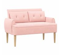 vidaXL Canapé Love Seat avec capitonnage en Boutons Rose Bouclé,