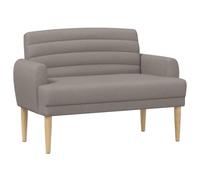 vidaXL Canapé Love Seat avec capitonnage en Boutons Taupe Tissu,