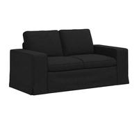 VIDAXL Canapé modulable noir 162 x 80 x 82 cm - cadre métal, design contemporain