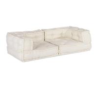 vidaXL Canapé modulaire 2 Places crème 140x70x36 Tissu, canapé, canapé Convertible, canapé Tissu, canapé modulable, Coussin Palette, canapé de Sol, Divan