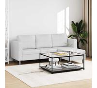 vidaXL canapé modulaire 3 places en cuir artificiel blanc