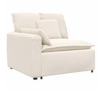 vidaXL Canapé modulaire avec accoudoir, coussin crème, 100 cm