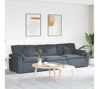 vidaXL Canapé modulaire avec coussins gris foncé