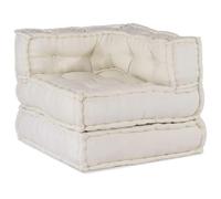 vidaXL Canapé modulaire crème 70x70x54 Tissu, canapé, canapé Convertible, canapé Tissu, canapé modulable, Coussin Palette, canapé de Sol, Divan