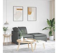 Vidaxl Canapé Modulaire Et Repose-Pieds Et Coussins Tissu Gris Foncé Gris