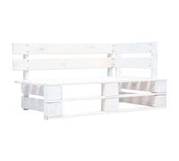 vidaXL Canapé-palette 2 places blanc Bois de pin imprégné