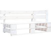 vidaXL Canapé-palette 2 places blanc Bois de pin imprégné