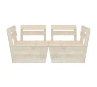 vidaXL Canapé-palette de jardin 2 places en épicéa imprégné