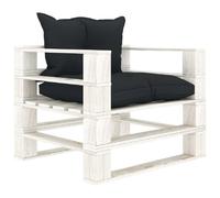 vidaXL Canapé palette de jardin - Anthracite