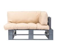 vidaXL Canapé-palette de jardin avec coussins en pin couleur sable