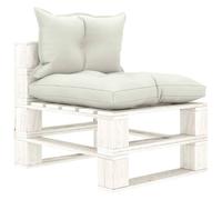 vidaXL Canapé palette de jardin - Beige