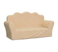 vidaXL Canapé pour enfants 2 places Mini-canapé crème peluche douce