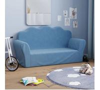 vidaXL Canapé pour Enfants 2 Places, Lit de Jour avec Dossier et Accoudoirs, Lit d'Invité pour Tout-petits Salon, Bleu 357050