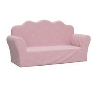 vidaXL Canapé pour Enfants 2 Places Rose Peluche Douce