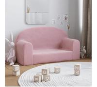 vidaXL Canapé pour Enfants 2 Places, Siège avec Accoudoirs, Fauteuil avec Dossier pour Tout-Petits, Meuble de Chambre, Rose 357015