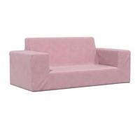 vidaXL Canapé pour enfants 2 places – Mini canapé en peluche douce Rose