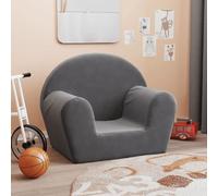 vidaXL Canapé pour enfants anthracite - Peluche douce