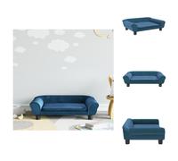 vidaXL Canapé pour enfants bleu 70x45x26 cm velours - Meubles pour bébés et jeunes enfants