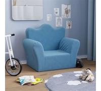 vidaXL Canapé pour enfants bleu peluche douce Bleu G