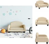 vidaXL Canapé pour enfants Crème 50x40x30 cm Tissu - Meubles pour bébés et jeunes enfants